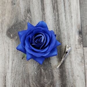 Blue Rose Hair Clip
